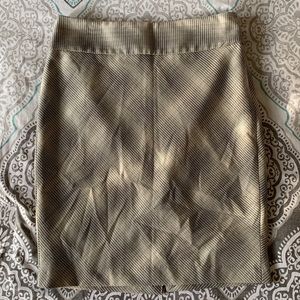 Tan Fitted Pencil Skirt
